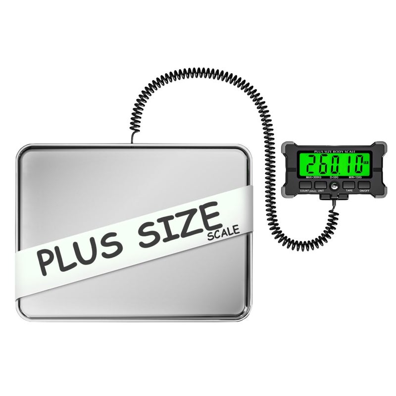 Urby Extra Wide Scale for Body Weight Talla Extra Balanzas para Pesar Personas Plus Size Scale with Easy to Read External Display Gift for Seniors Plus Size Person 300kg660lb Capacity